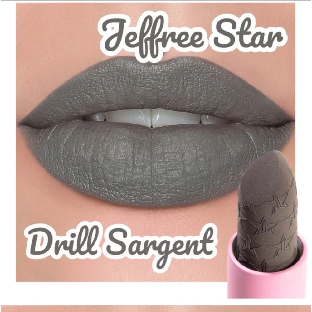 🎅🏻 SALE Jeffree Star Velvet Trap Drill Sergeant  lipstick mild gray new in box